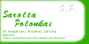sarolta polonkai business card